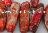 CDE984 15 inches 13*30mm – 16*50mm irregular dyed sea sediment jasper beads