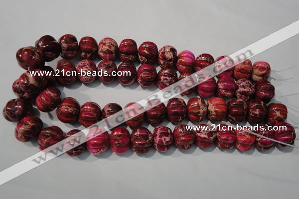 CDI767 15.5 inches 15*18mm pumpkin dyed imperial jasper beads