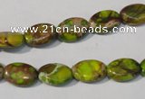 CDI939 15.5 inches 8*12mm oval dyed imperial jasper beads