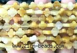 CFG1604 15 inches 8mm four leaf clover yellow jade beads wholesale