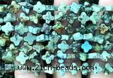 CFG1607 15 inches 8mm four leaf clover African turquoise beads