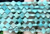 CFG1616 15 inches 8mm four leaf clover amazonite beads wholesale