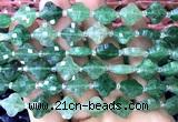 CFG1801 15 inches 12mm four leaf clover green strawberry quartz beads