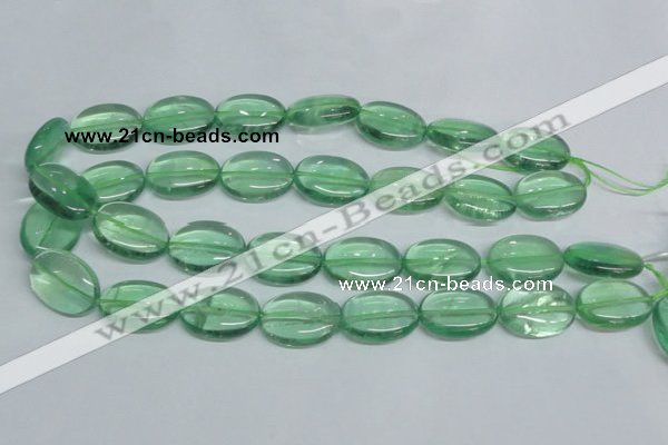 CFL337 15.5 inches 18*25mm oval natural green fluorite beads