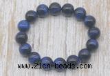 CGB5329 10mm, 12mm round blue tiger eye beads stretchy bracelets