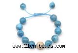 CGB8643 12mm round apatite adjustable macrame bracelets