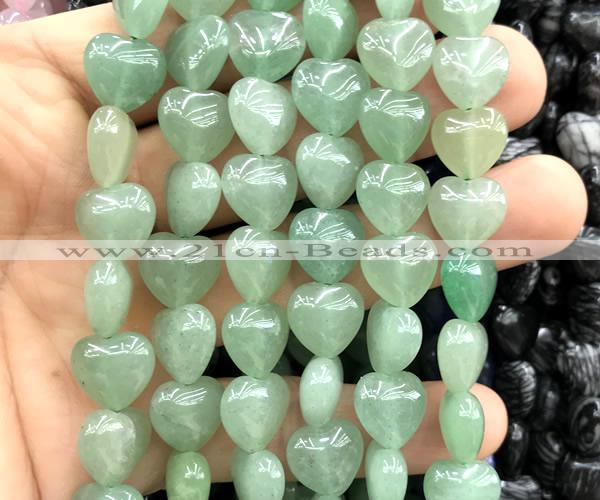 CHG153 15 inches 12mm heart green aventurine jade beads wholesale