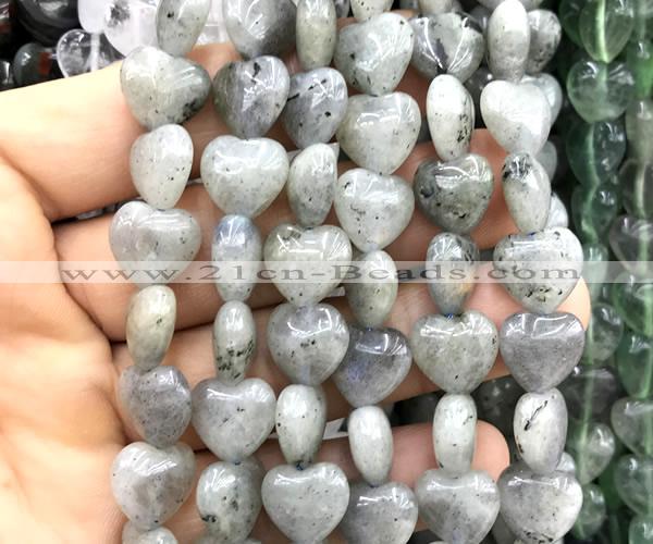 CHG170 15 inches 12mm heart labradorite gemstone beads wholesale