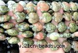 CHG223 15 inches 20mm heart unakite gemstone beads wholesale