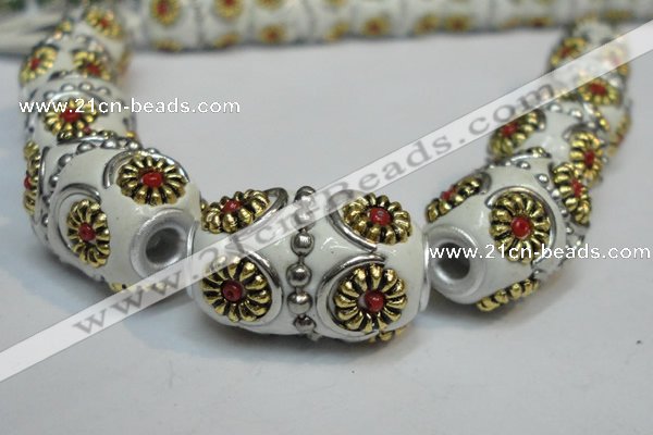 CIB295 14*22mm drum fashion Indonesia jewelry beads wholesale