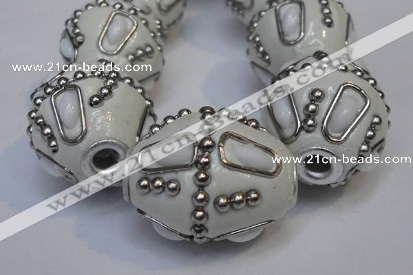 CIB316 20*23mm drum fashion Indonesia jewelry beads wholesale