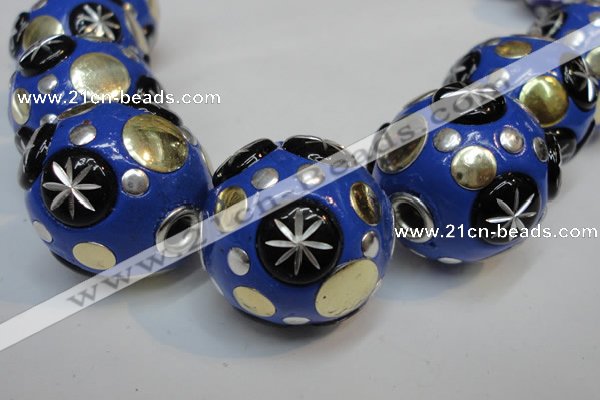 CIB365 23mm round fashion Indonesia jewelry beads wholesale