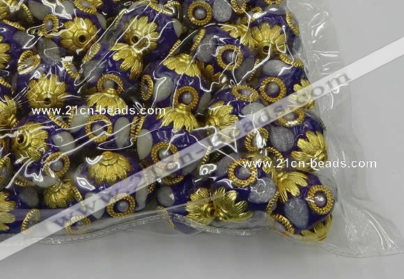 CIB537 22mm round fashion Indonesia jewelry beads wholesale