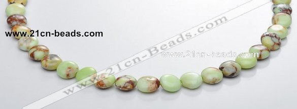 CLE18 flat round 10mm lemon turquoise gemstone beads Wholesale