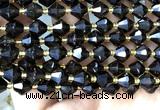 CME455 15 inches 8mm faceted bicone smoky quartz beads wholesale