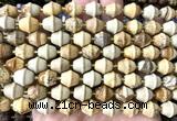 CME608 15 inches 10*11mm bicone picture jasper beads wholesale