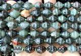 CME611 15 inches 10*11mm bicone blood jasper beads wholesale