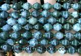 CME623 15 inches 10*11mm bicone moss agate beads wholesale