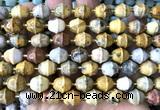 CME624 15 inches 10*11mm bicone yellow crazy lace agate beads