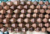 CME631 15 inches 10*11mm bicone goldstone beads wholesale