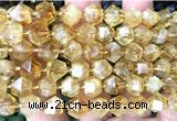 CME804 15 inches 8*10mm faceted bicone citrine gemstone beads