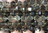 CME805 15 inches 8*10mm faceted bicone smoky quartz beads