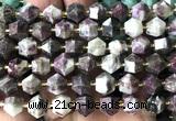 CME816 15 inches 8*10mm faceted bicone plum blossom tourmaline beads