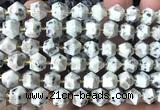 CME853 15 inches 8*10mm faceted bicone sesame jasper beads