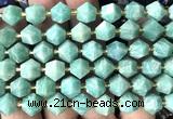 CME882 15 inches 8*10mm faceted bicone amazonite gemstone beads