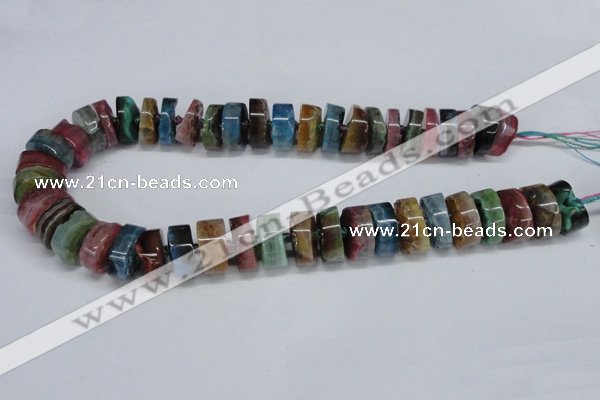 CNG1470 15.5 inches 8*18mm - 12*18mm nuggets agate gemstone beads