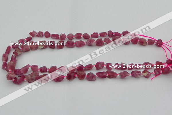 CNG5550 15.5 inches 4*6mm - 8*12mm nuggets pink tourmaline beads