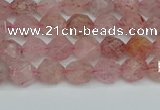CNG7255 15.5 inches 6mm faceted nuggets strawberry quartz beads