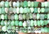 CNG9258 15 inches 6*10mm - 7*12mm faceted nuggets Australia chrysoprase beads