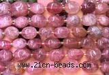 CNG9305 15 inches 10*14mm - 13*18mm nuggets strawberry quartz beads