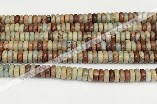 CNS327 15.5 inches 3*8mm rondelle serpentine jasper beads