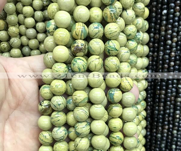 CNS363 15 inches 10mm round serpentine jasper beads wholesale