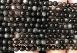 COB832 15 inches 4mm round silver obsidian beads wholesale