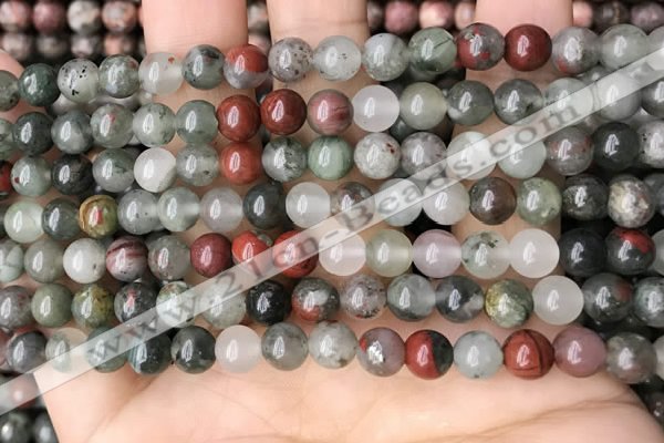 COJ481 15.5 inches 6mm round blood jasper beads wholesale