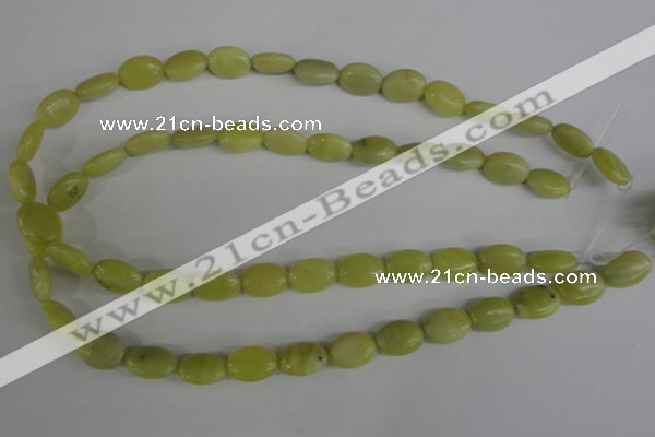 COV70 15.5 inches 10*14mm oval lemon jade beads wholesale