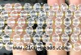 CRB6000 15 inches 6*8mmfaceted rondelle white crystal beads