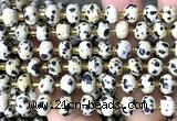 CRB6022 15 inches 6*8mm faceted rondelle dalmatian jasper beads