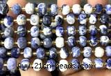 CRB6060 15 inches 6*8mm faceted rondelle sodalite beads wholesale