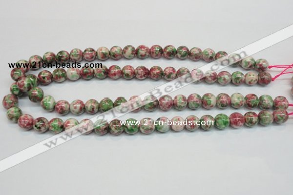 CRF23 15.5 inches 8mm round dyed rain flower stone beads wholesale