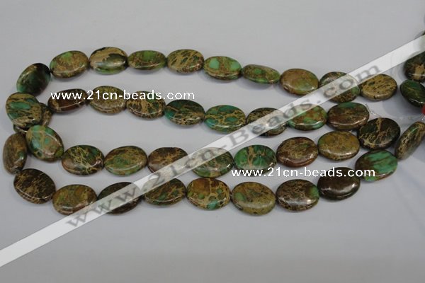 CSE5042 15.5 inches 15*20mm oval natural sea sediment jasper beads