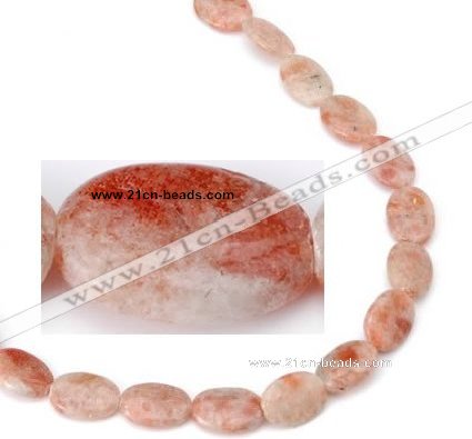 CSS04 13*18mm flat oval natural indian sunstone beads Wholesale