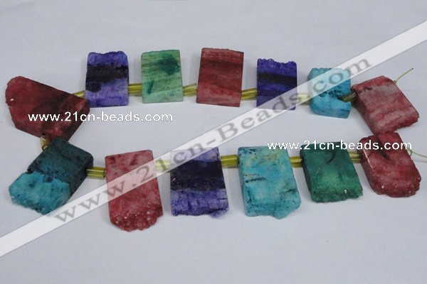 CTD752 Top drilled 15*25mm - 25*40mm freeform quartz beads