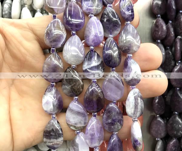 CTR500 15 inches 13*18mm flat teardrop dogtooth amethyst beads