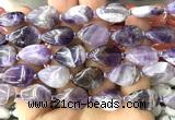 CTR500 15 inches 13*18mm flat teardrop dogtooth amethyst beads