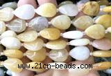 CTR505 15 inches 13*18mm flat teardrop yellow aventurine jade beads