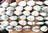 CTR521 15 inches 13*18mm flat teardrop white howlite turquoise beads